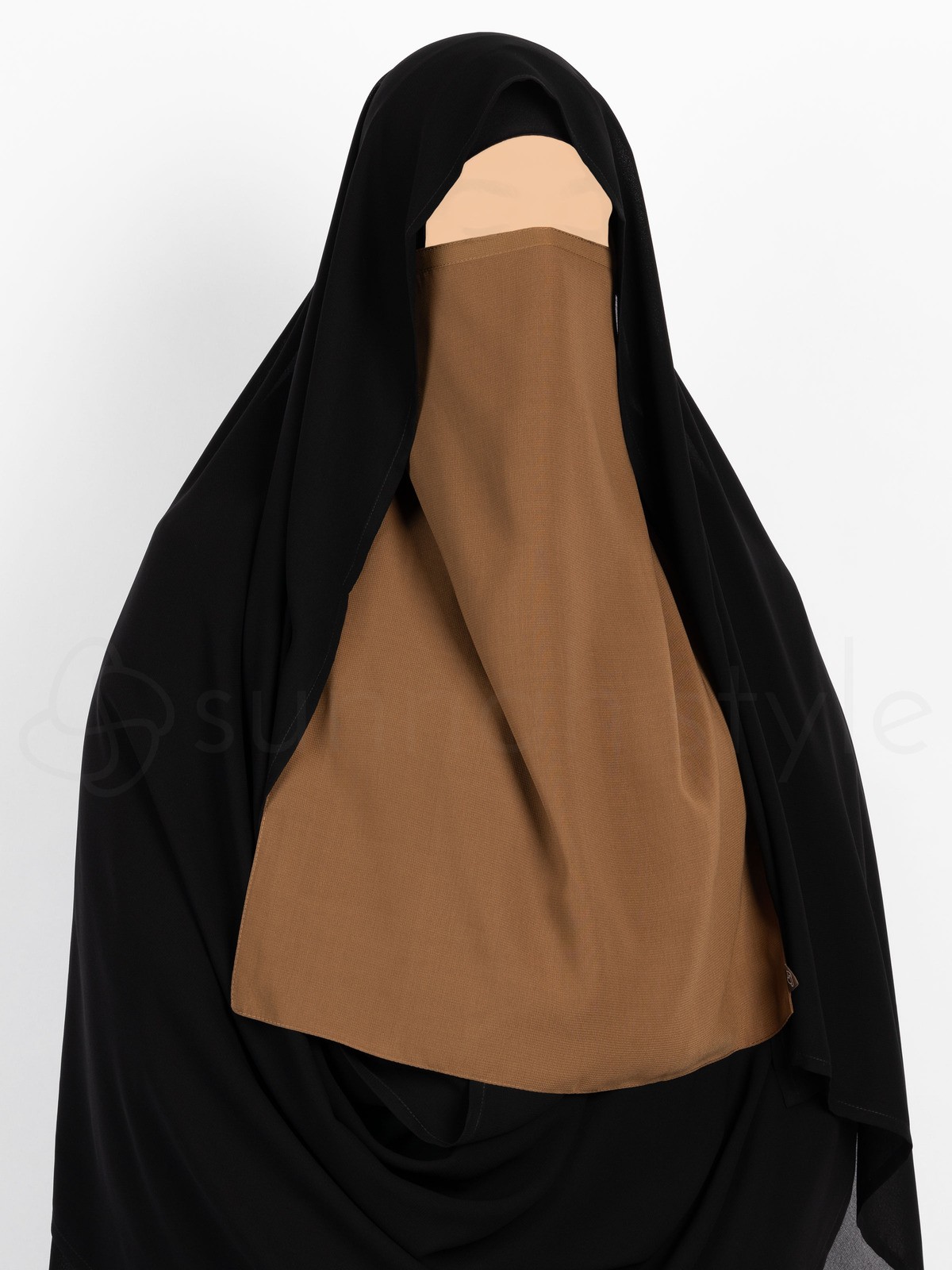 Sunnah Style - Long Tying Half Niqab (Caramel)