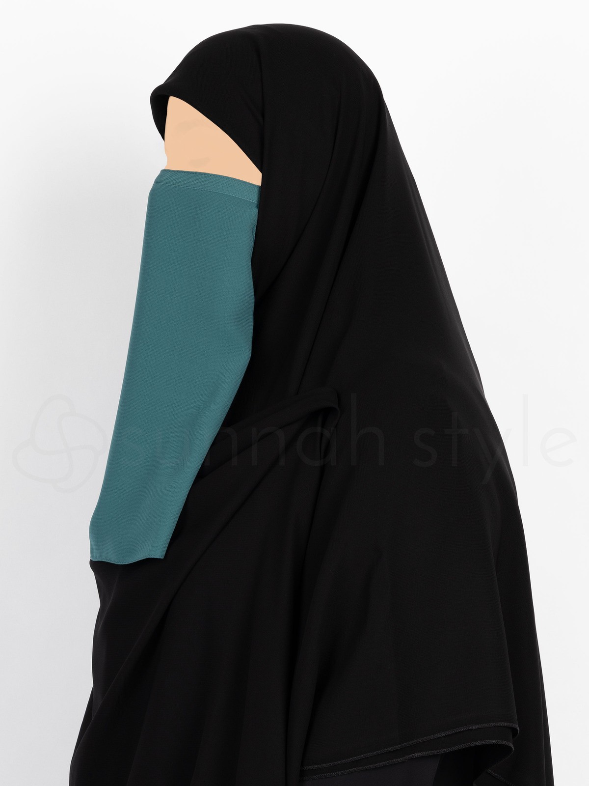 Sunnah Style - Tying Half Niqab (Teal)