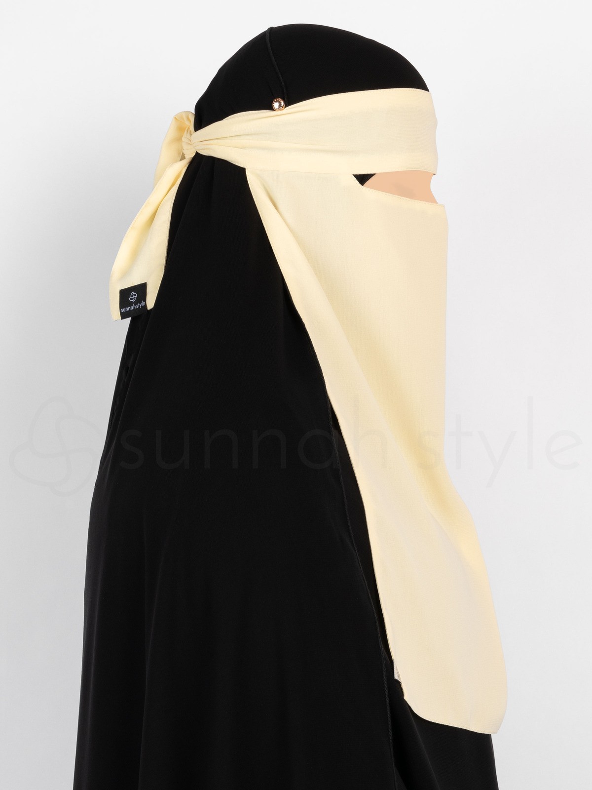 Sunnah Style - Narrow No-Pinch One Layer Niqab (Vanilla Cream)