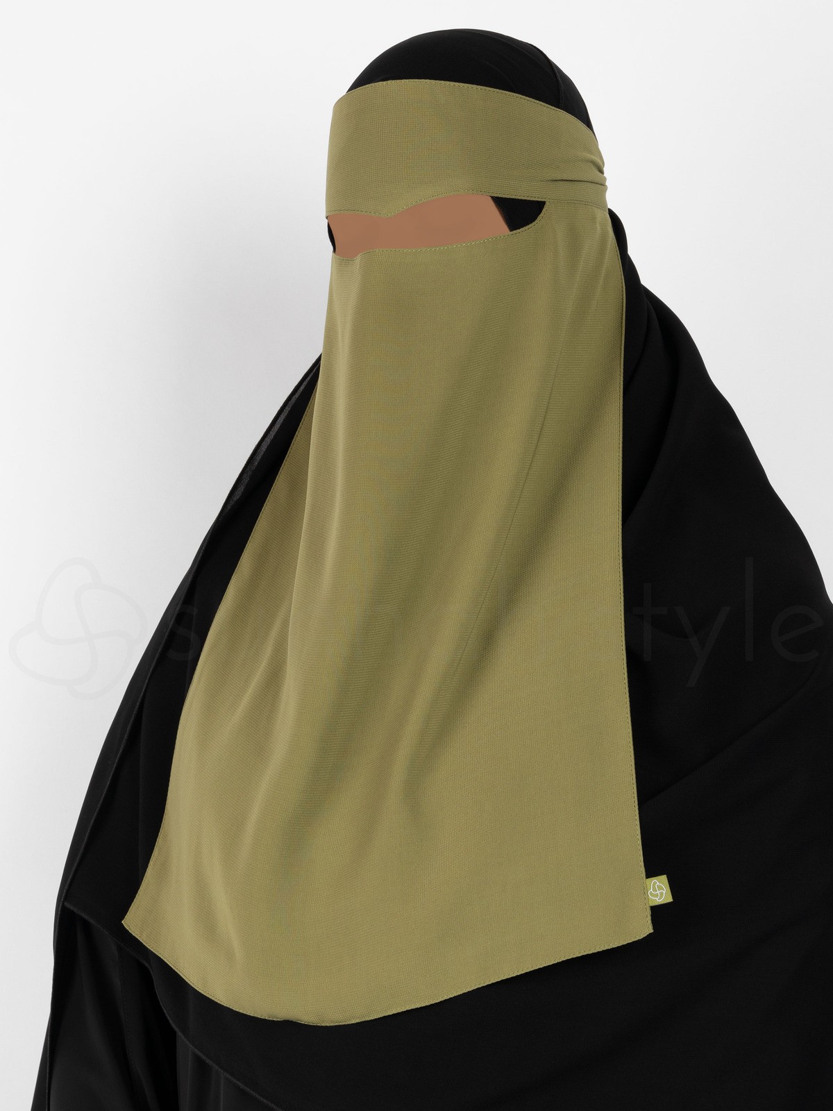 Sunnah Style - One Layer Widow's Peak Niqab (Moss)