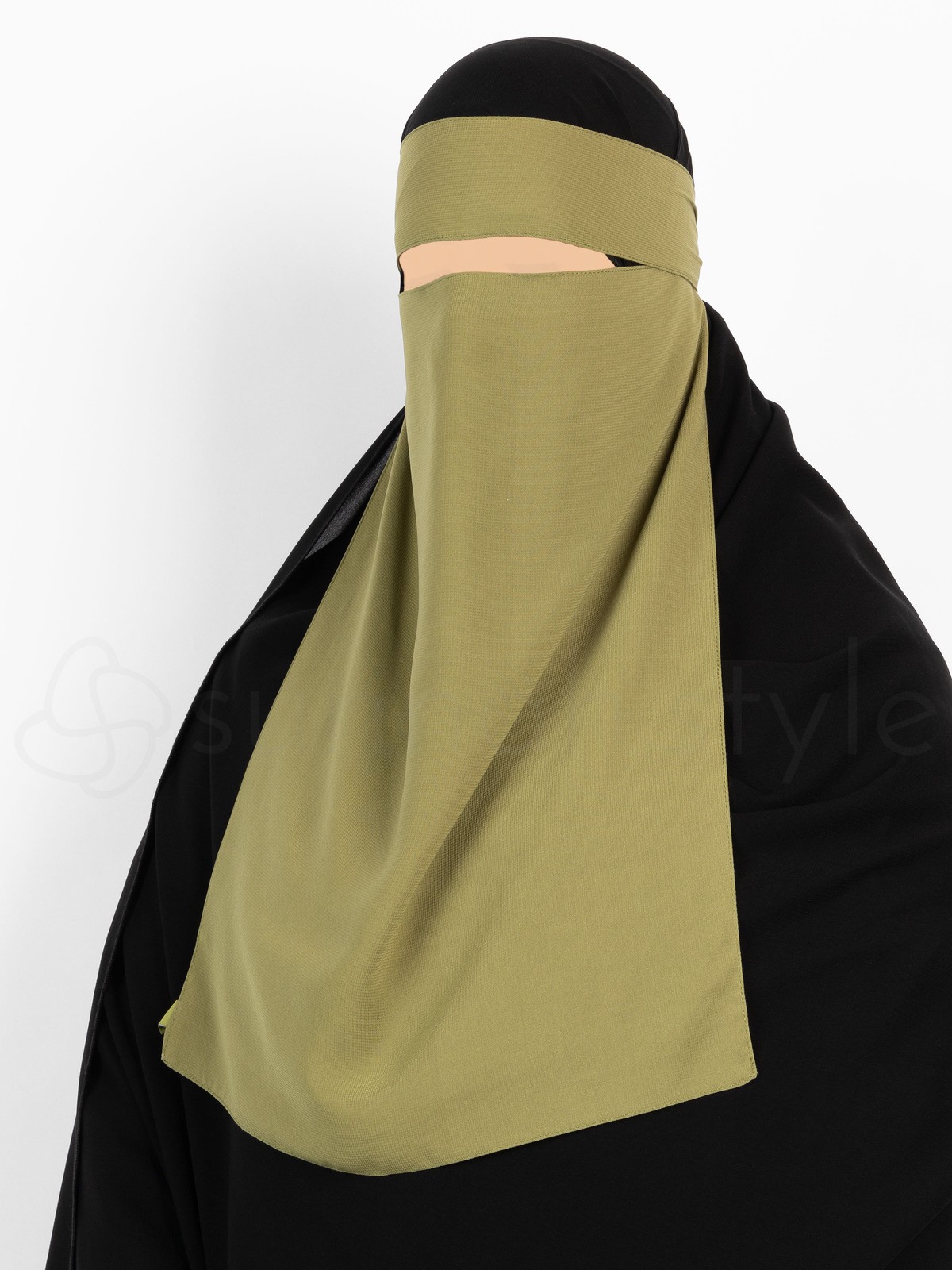Sunnah Style - Pull-Down One Layer Niqab (Moss)