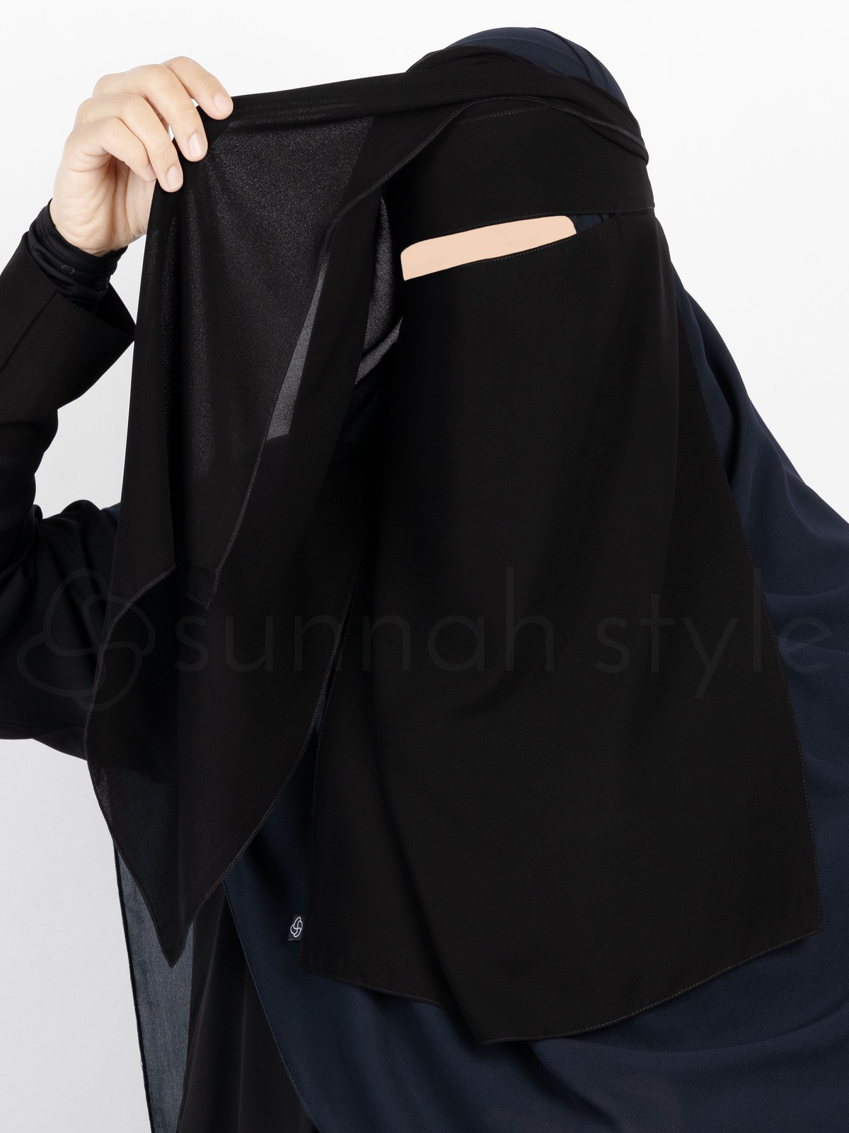Sunnah Style - Two Layer Niqab (Black)