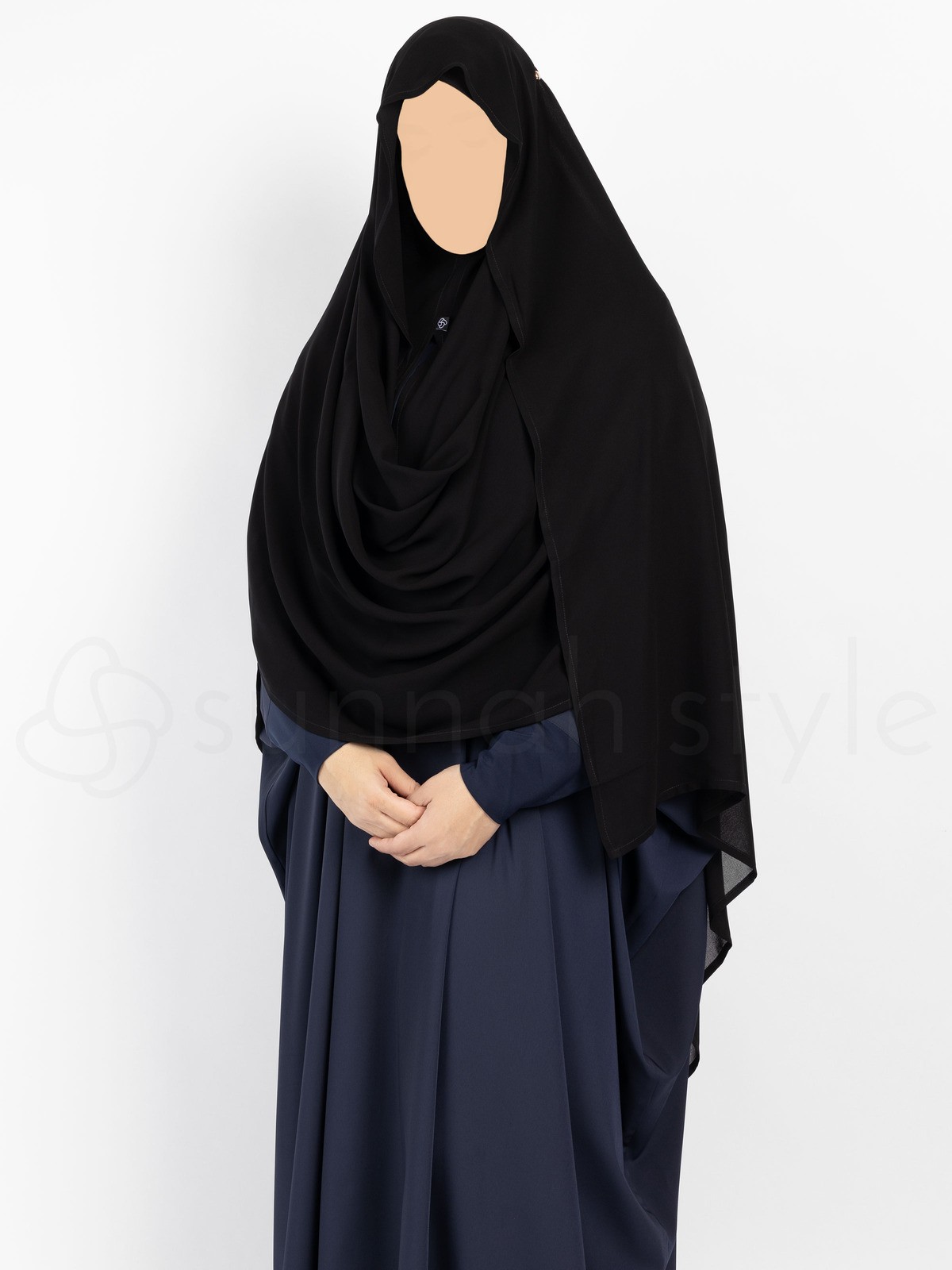Sunnah Style - Hooded Wrap Hijab (Black)