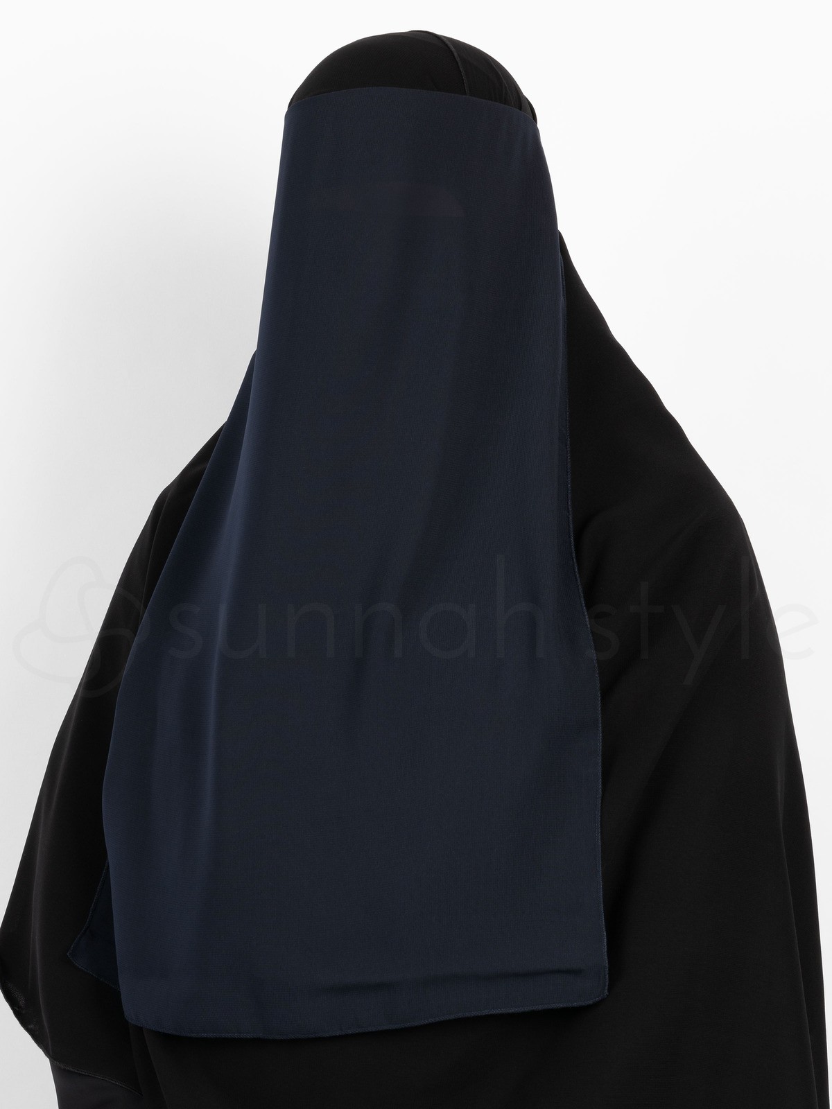 Sunnah Style - No-Pinch Two Layer Niqab (Black)