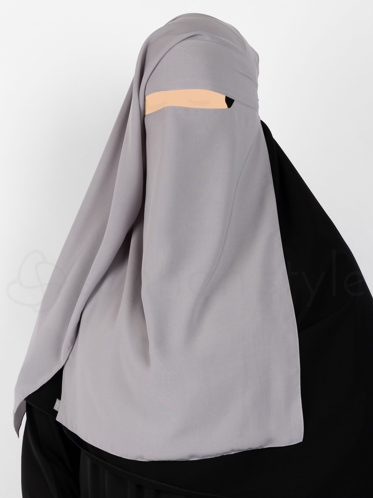 Sunnah Style - Narrow No-Pinch Two Layer Niqab (Dark Grey)