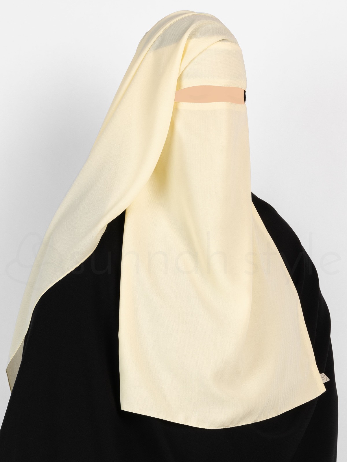 Sunnah Style - Narrow No-Pinch Two Layer Niqab (Vanilla Cream)