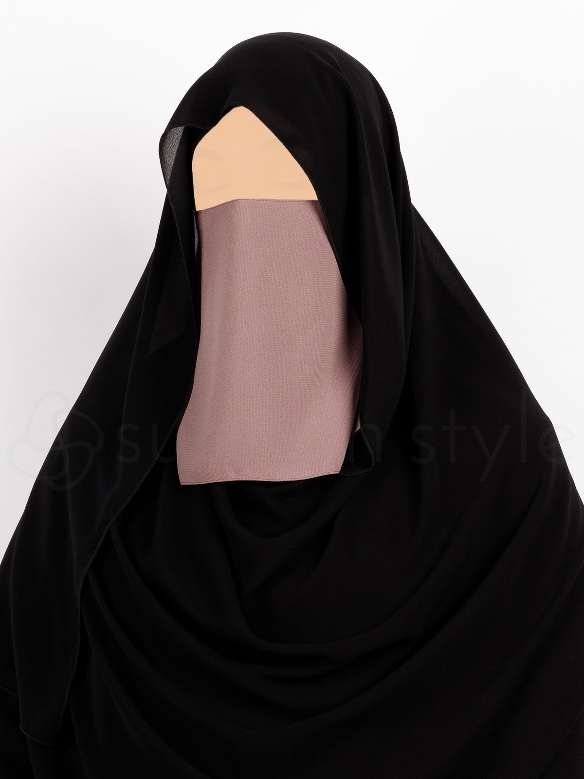 Sunnah Style - Short Elastic Half Niqab (Twilight Mauve)