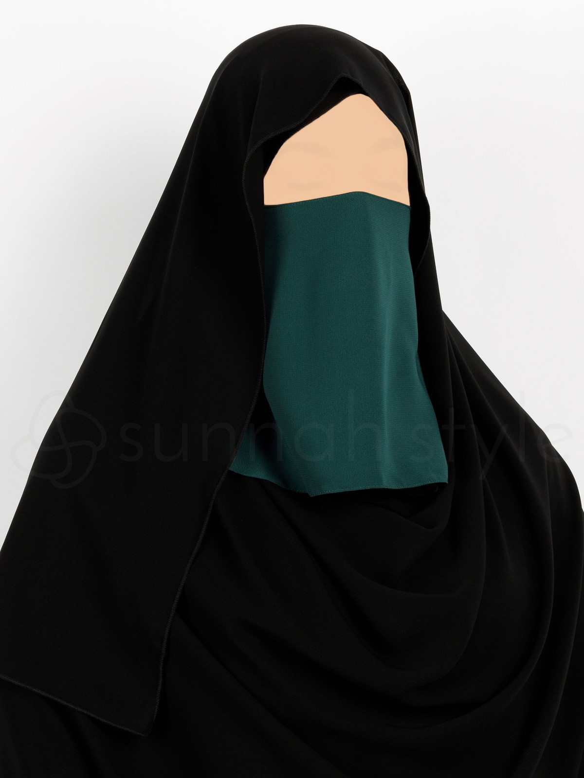 Sunnah Style - Short Elastic Half Niqab (Pine)