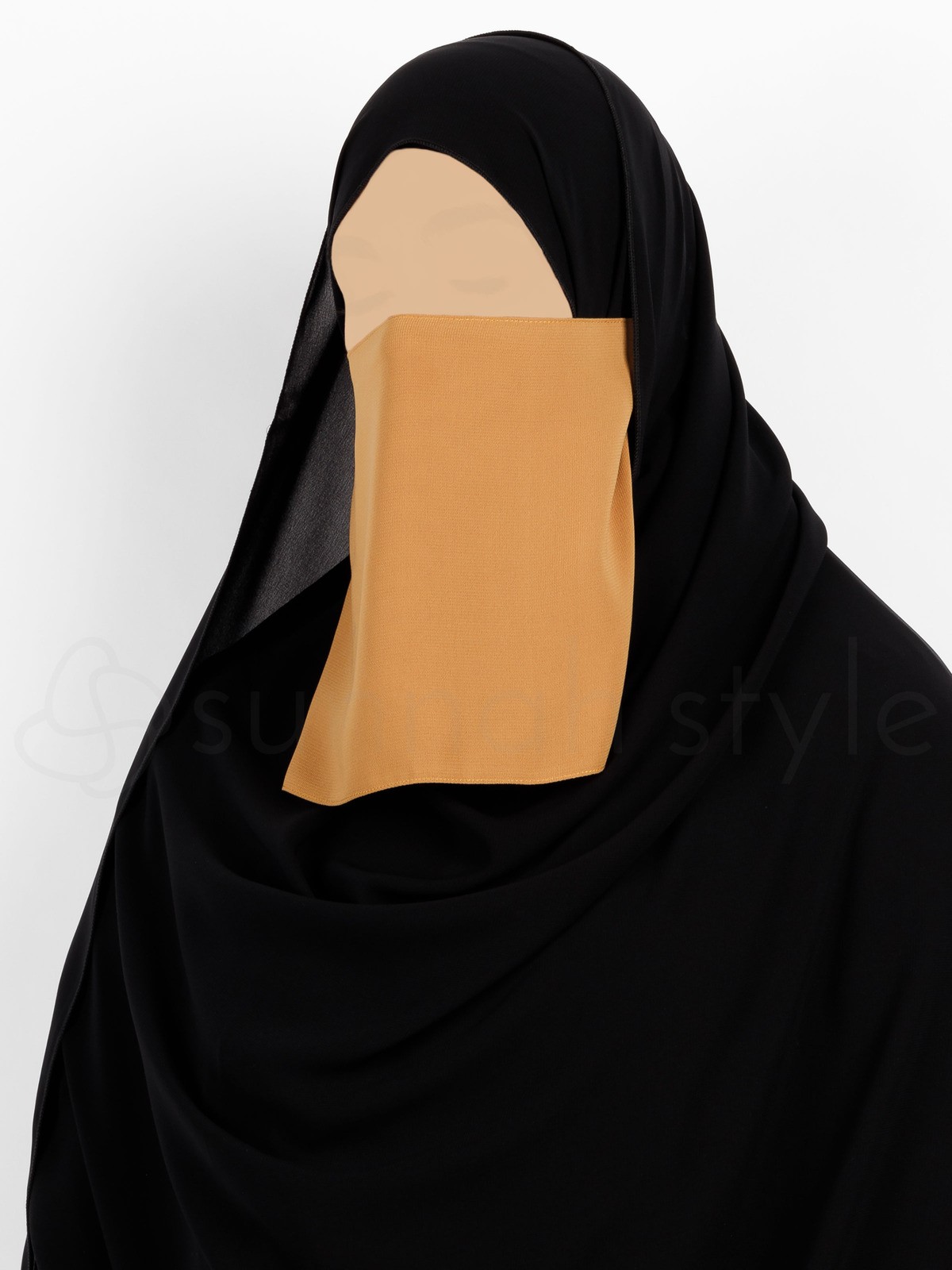 Sunnah Style - Short Elastic Half Niqab (Honey)