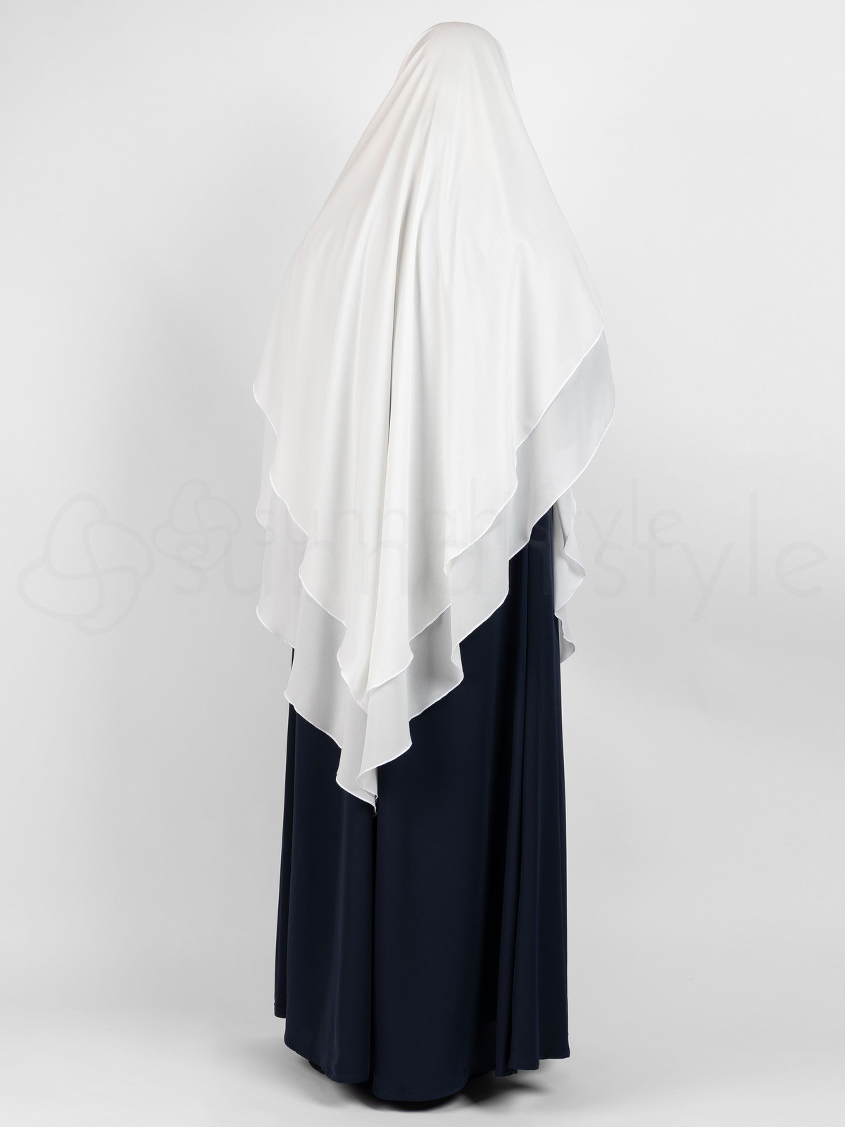 Sunnah Style - Waterfall Khimar (White)