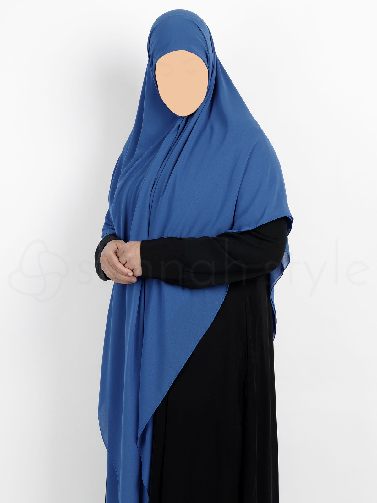 Sunnah Style - Essentials Square Hijab (Premium Chiffon) - XL (Blue Jay)