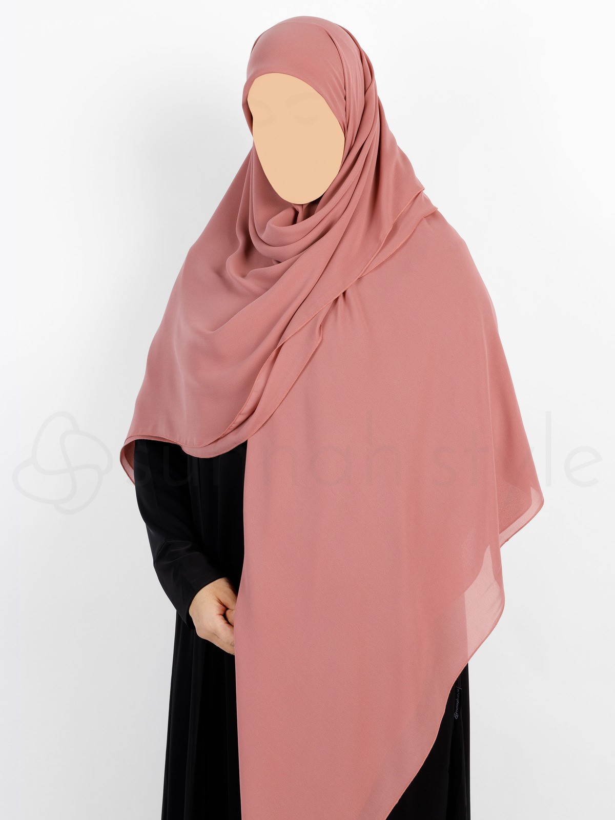 Sunnah Style - Essentials Square Hijab (Premium Chiffon) - XL (Coral)