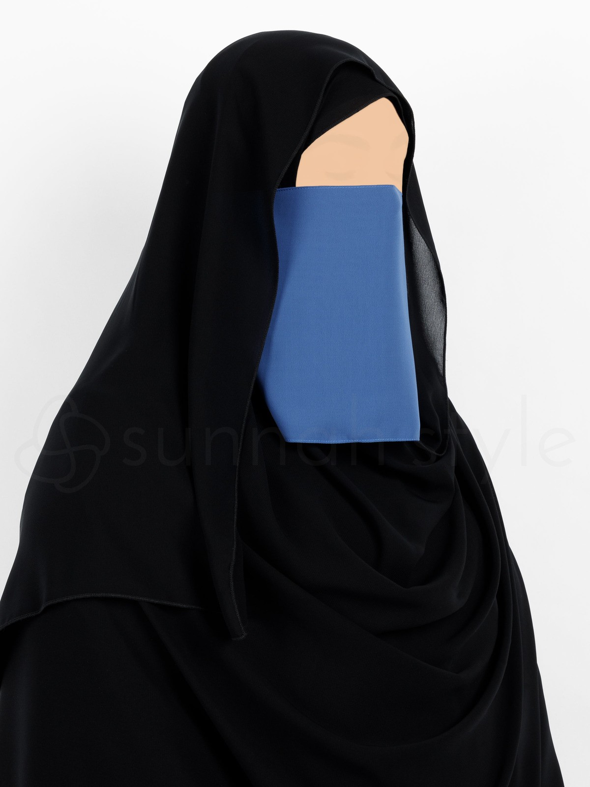 Sunnah Style - Short Elastic Half Niqab (Blue Jay)