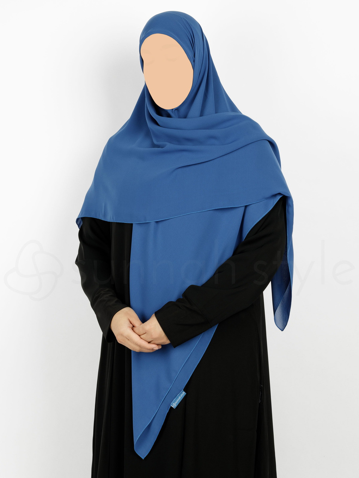 Sunnah Style - Essentials Square Hijab (Premium Chiffon) - Large (Blue Jay)