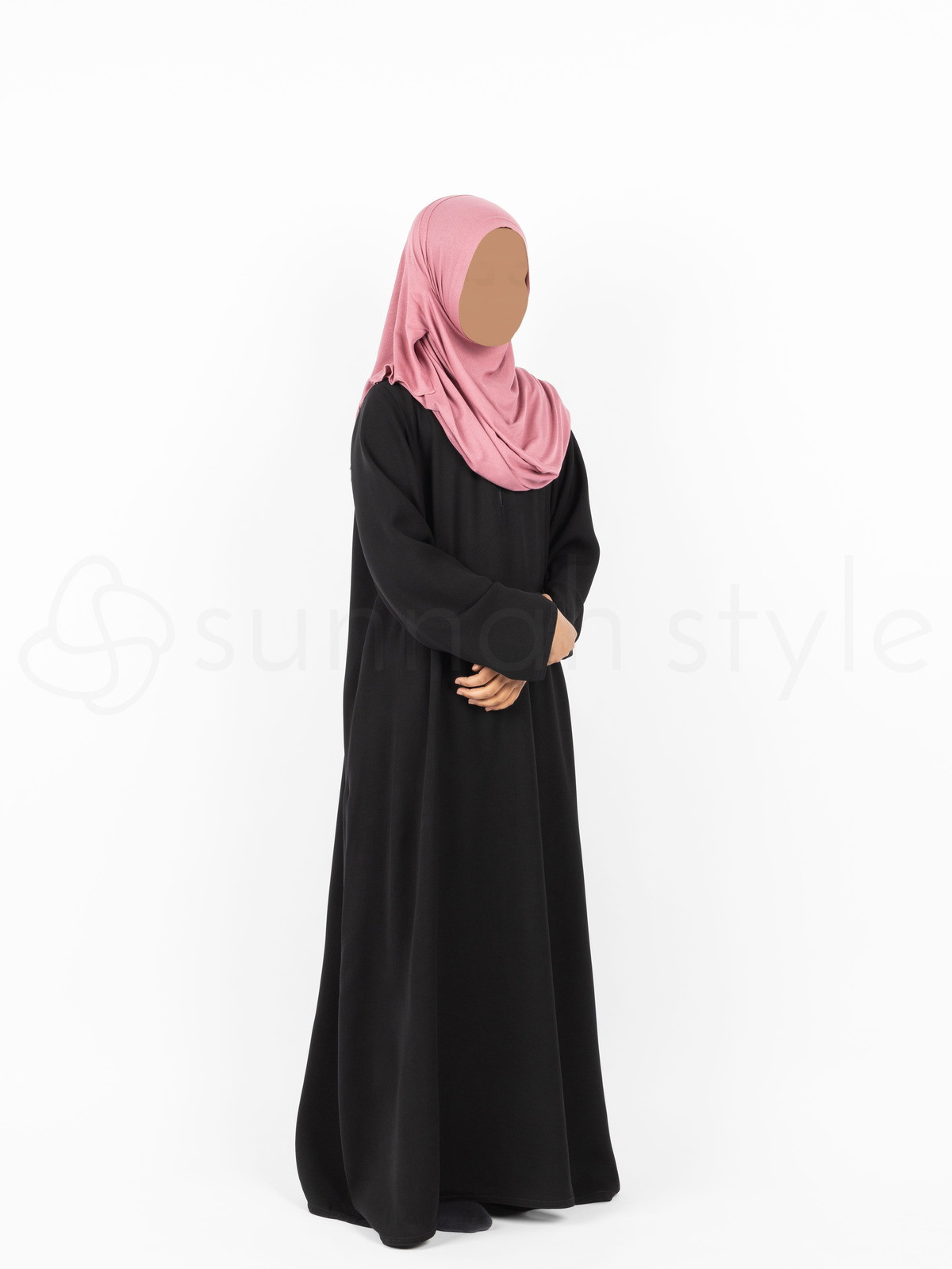 Girls Essentials Closed Abaya Black