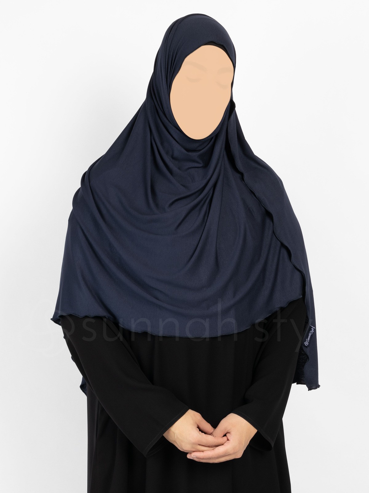 Sunnah Style Urban Shayla (Soft Jersey) - Large (Navy Blue)