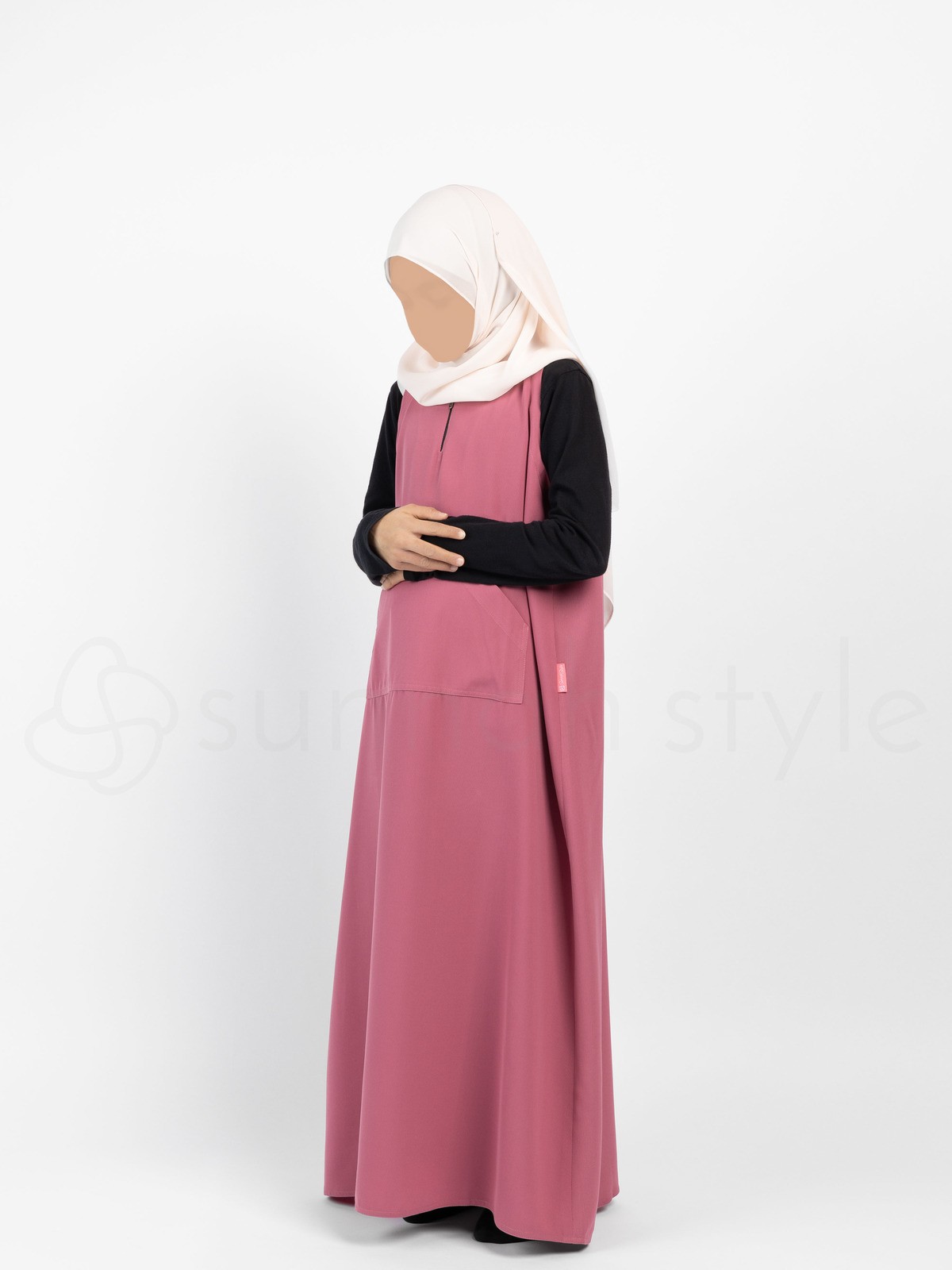 Sunnah Style - Girls Essentials Sleeveless Abaya (Desert Rose)