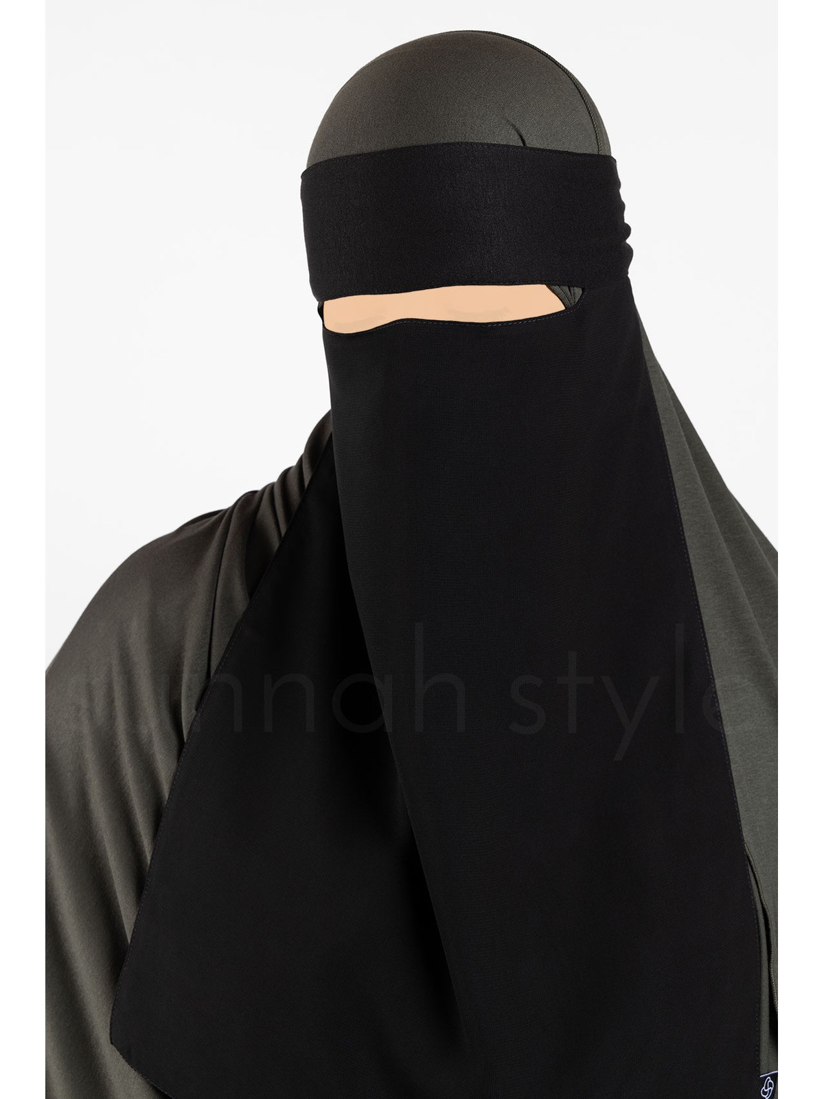 Sunnah Style - Narrow No-Pinch One Layer Soft Fit Niqab (Black)