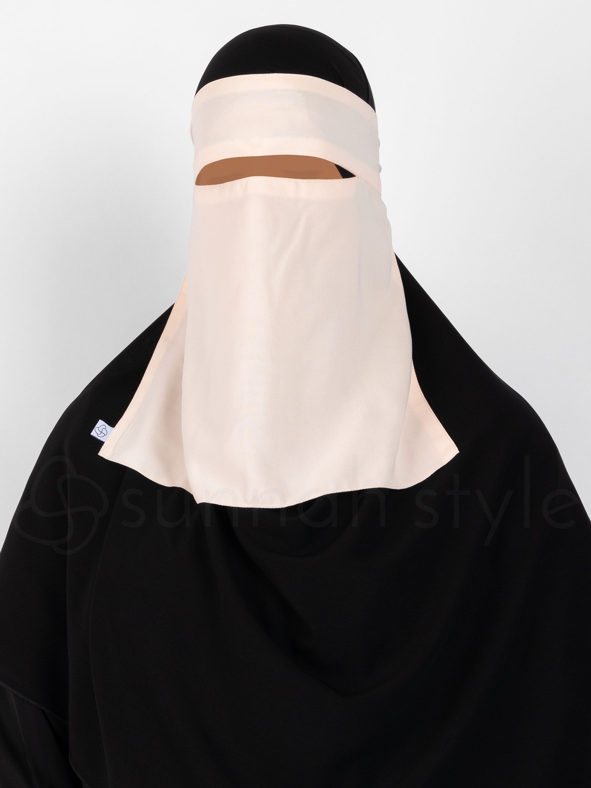 Sunnah Style - Short One Layer Niqab (Creamy Peach)