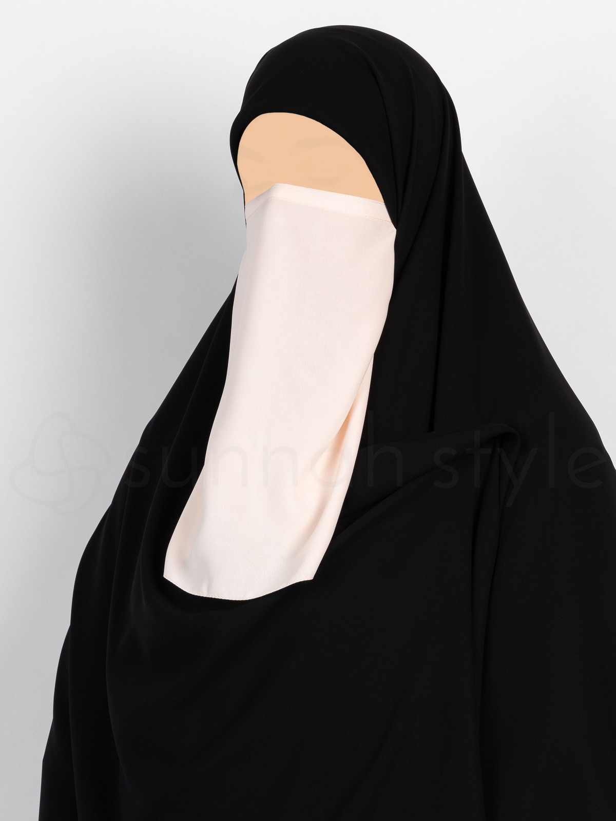 Sunnah Style - Tying Half Niqab (Creamy Peach)