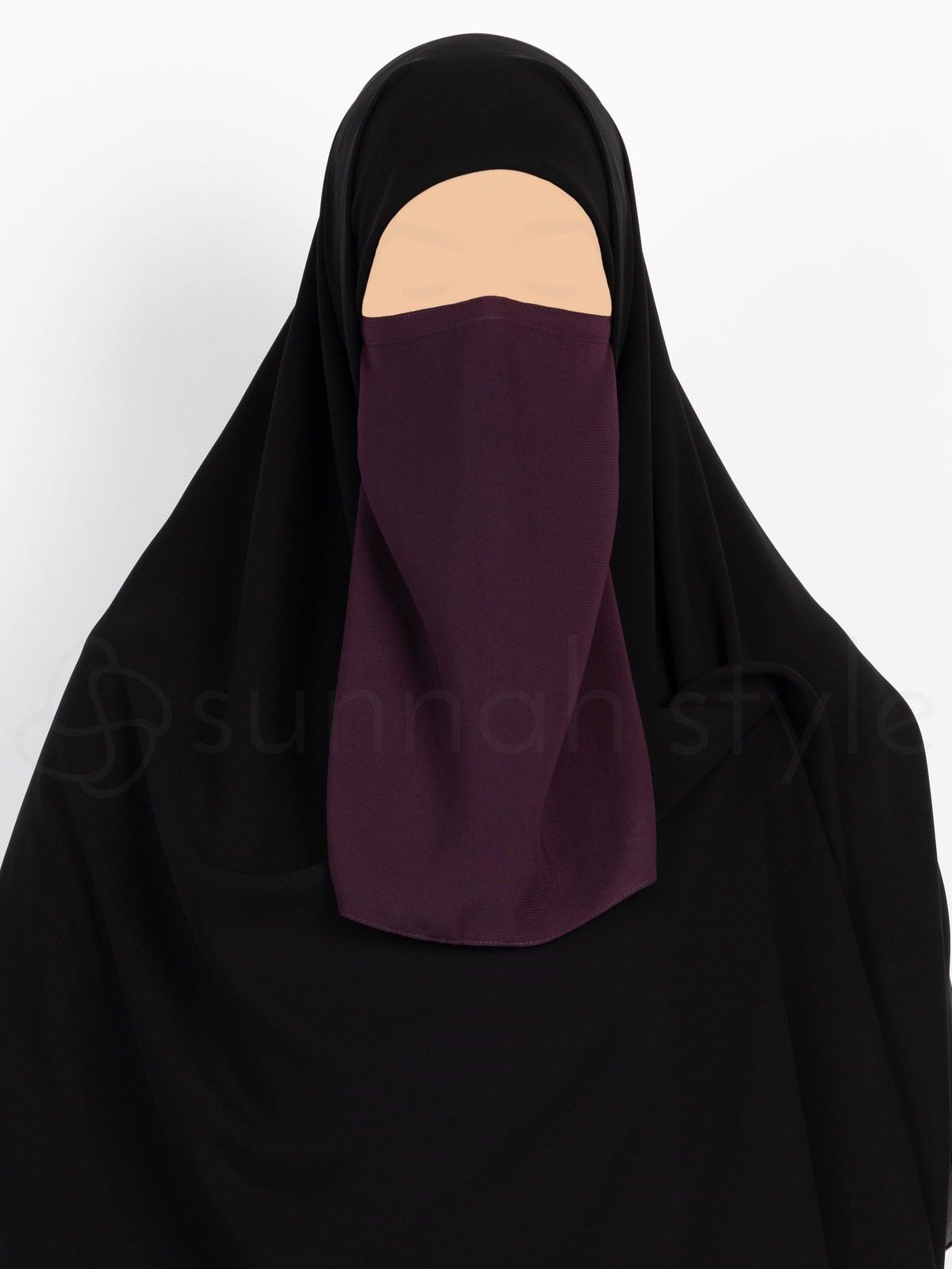 Sunnah Style - Tying Half Niqab (Eggplant)