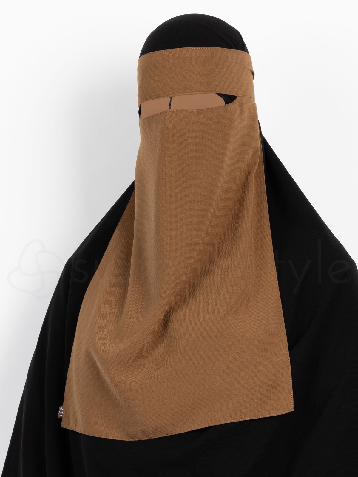 Sunnah Style - One Layer Niqab /w Nose String (Caramel)