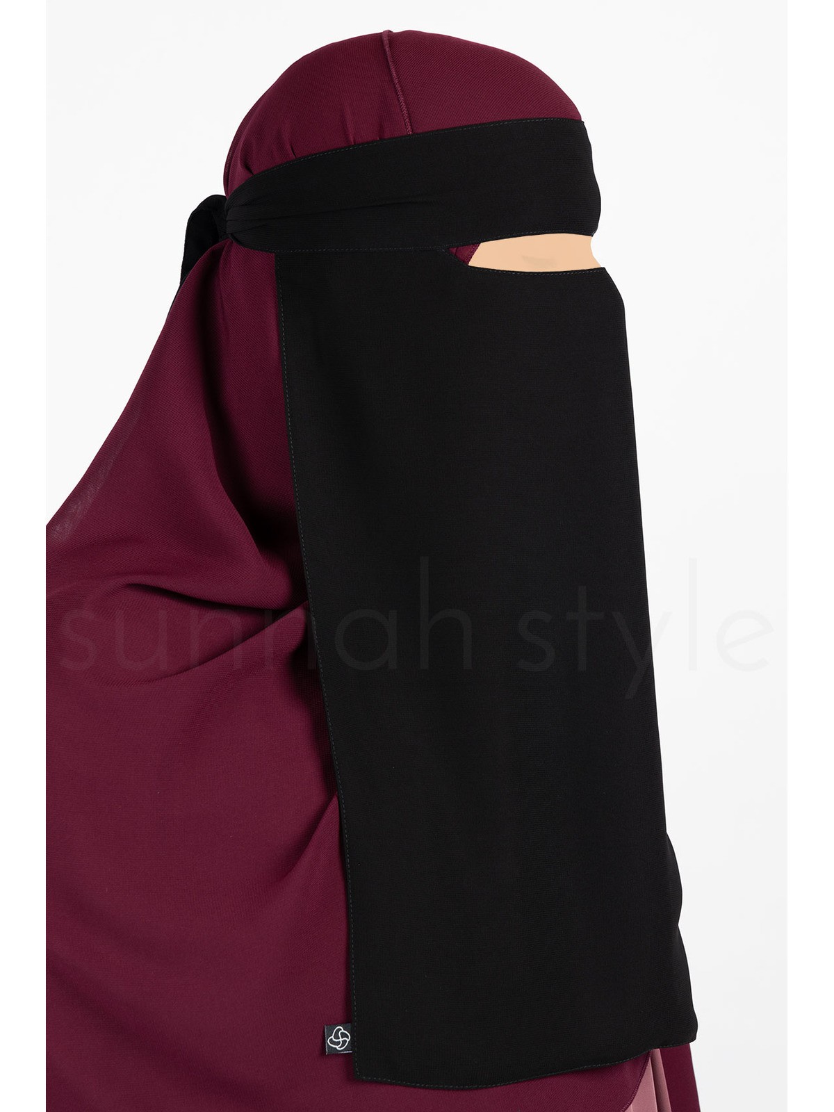 Sunnah Style - Narrow No-Pinch One Layer Niqab (Black)