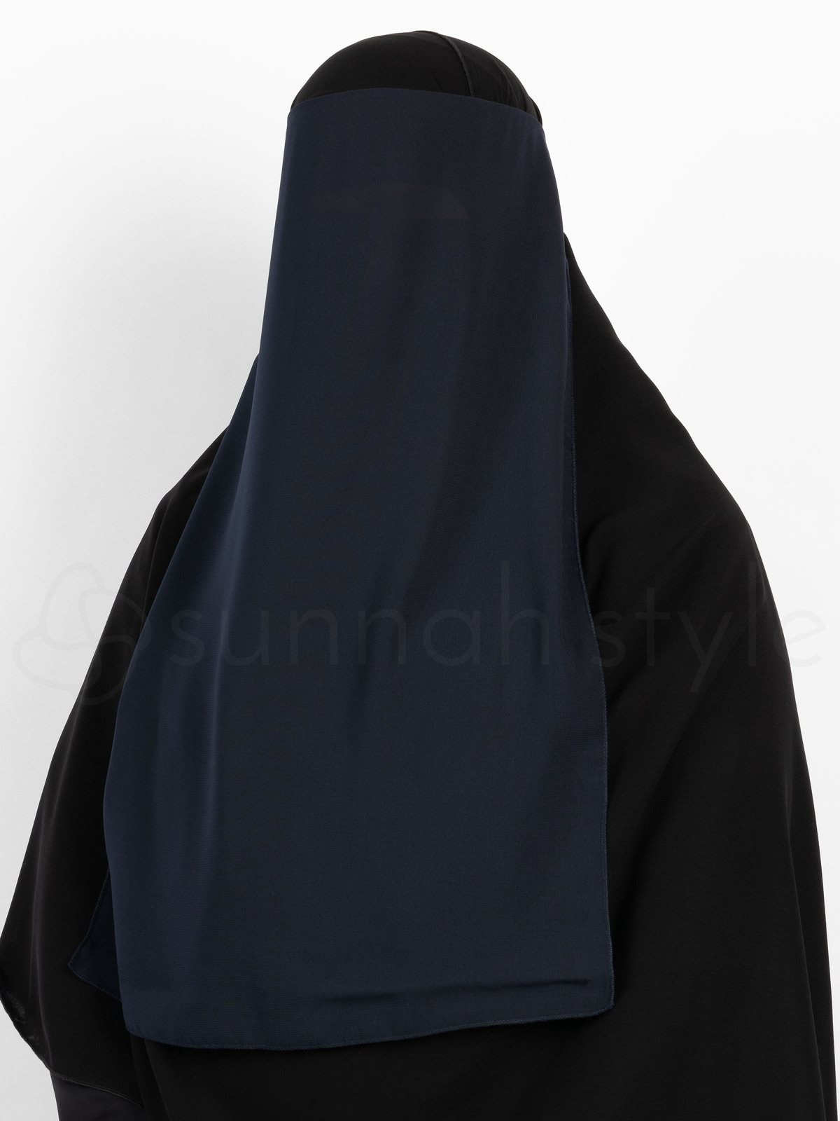 Sunnah Style - No-Pinch Two Layer Niqab (Black)