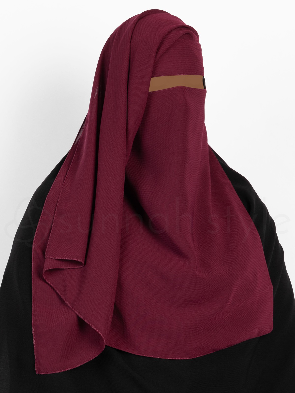 Sunnah Style - No-Pinch Two Layer Niqab (Black)