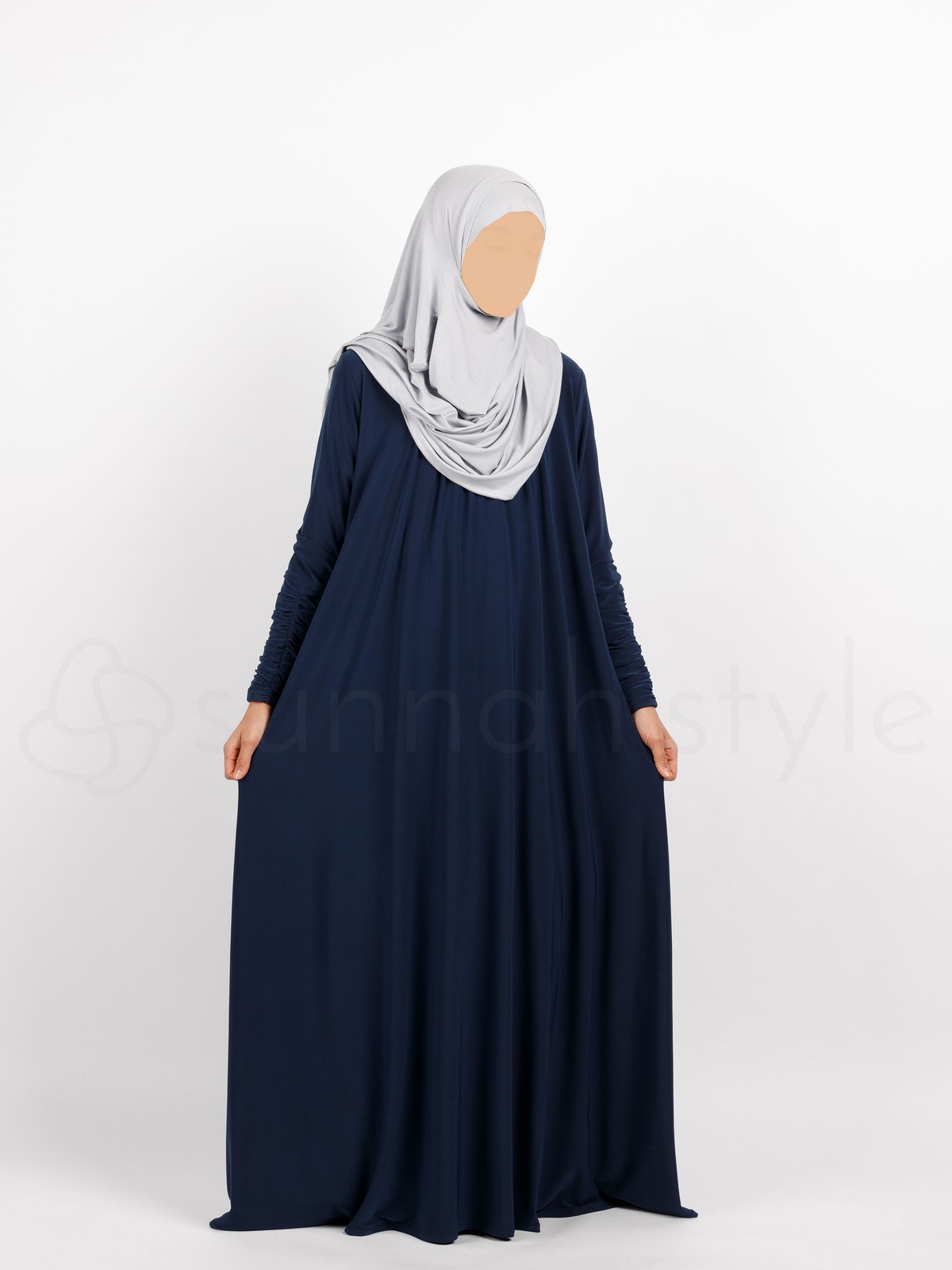 Sunnah Style - Girls Flourish Jersey Abaya (Navy Blue)