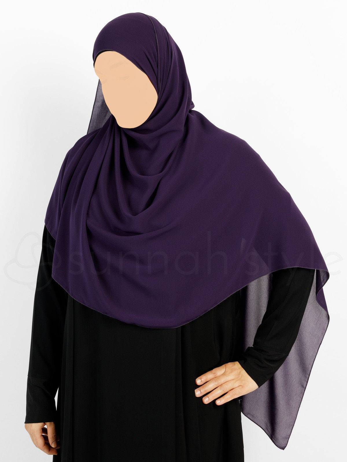 Sunnah Style - Essentials Shayla (Premium Chiffon) - Large (Violet)