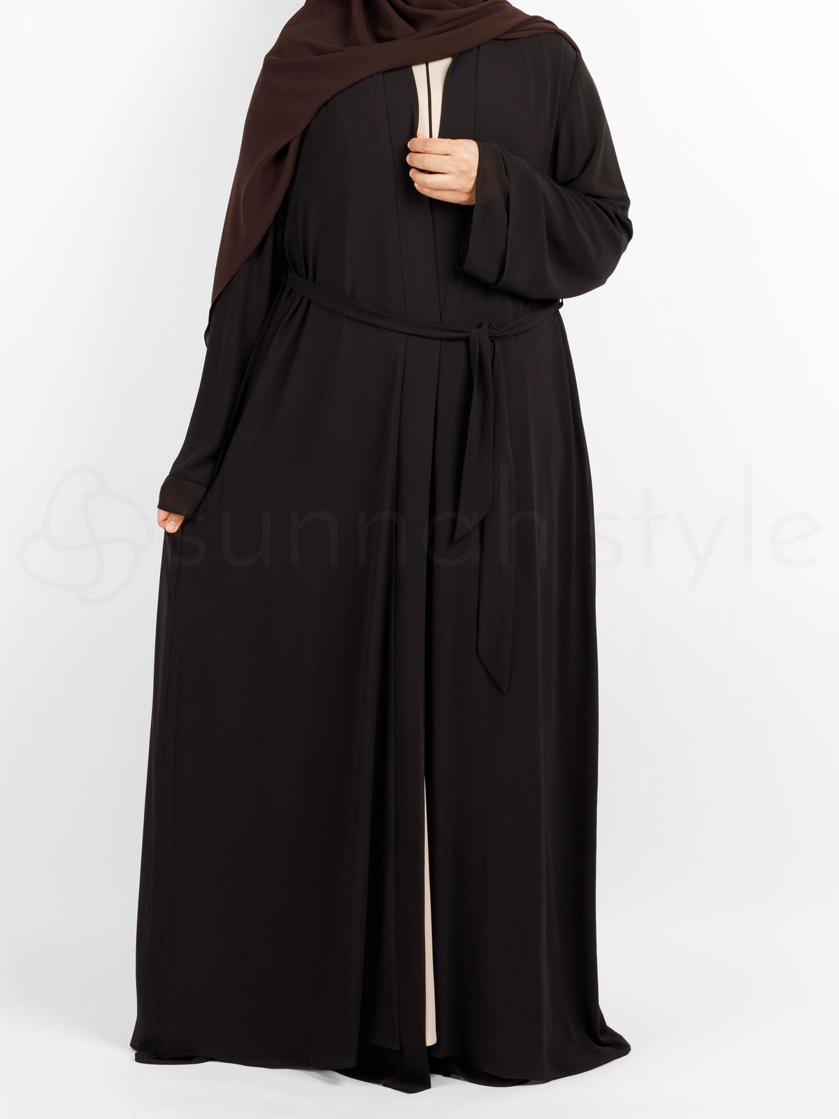 Sunnah Style - Chiffon Layered Robe (Black)