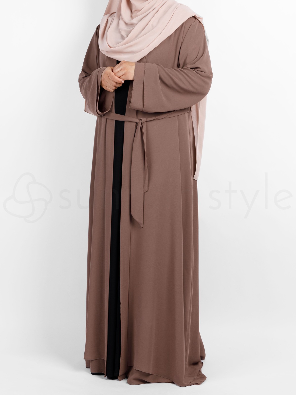 Sunnah Style - Chiffon Layered Robe (Cafe)