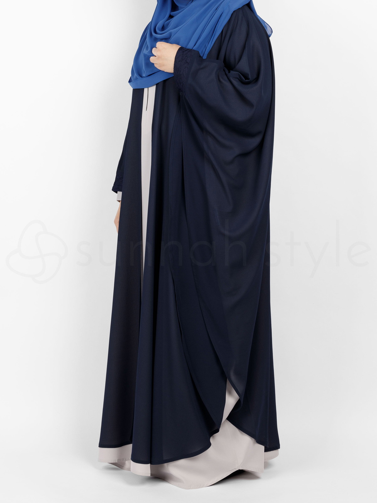Shadow Chiffon Robe (Navy Blue)