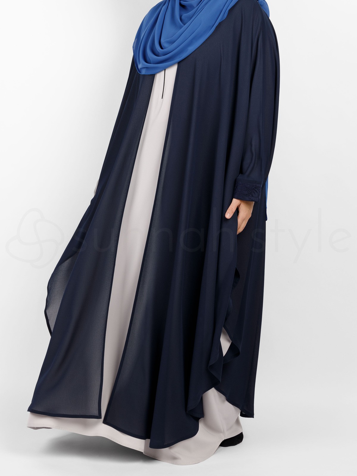Sunnah Style - Shadow Chiffon Robe (Navy Blue)
