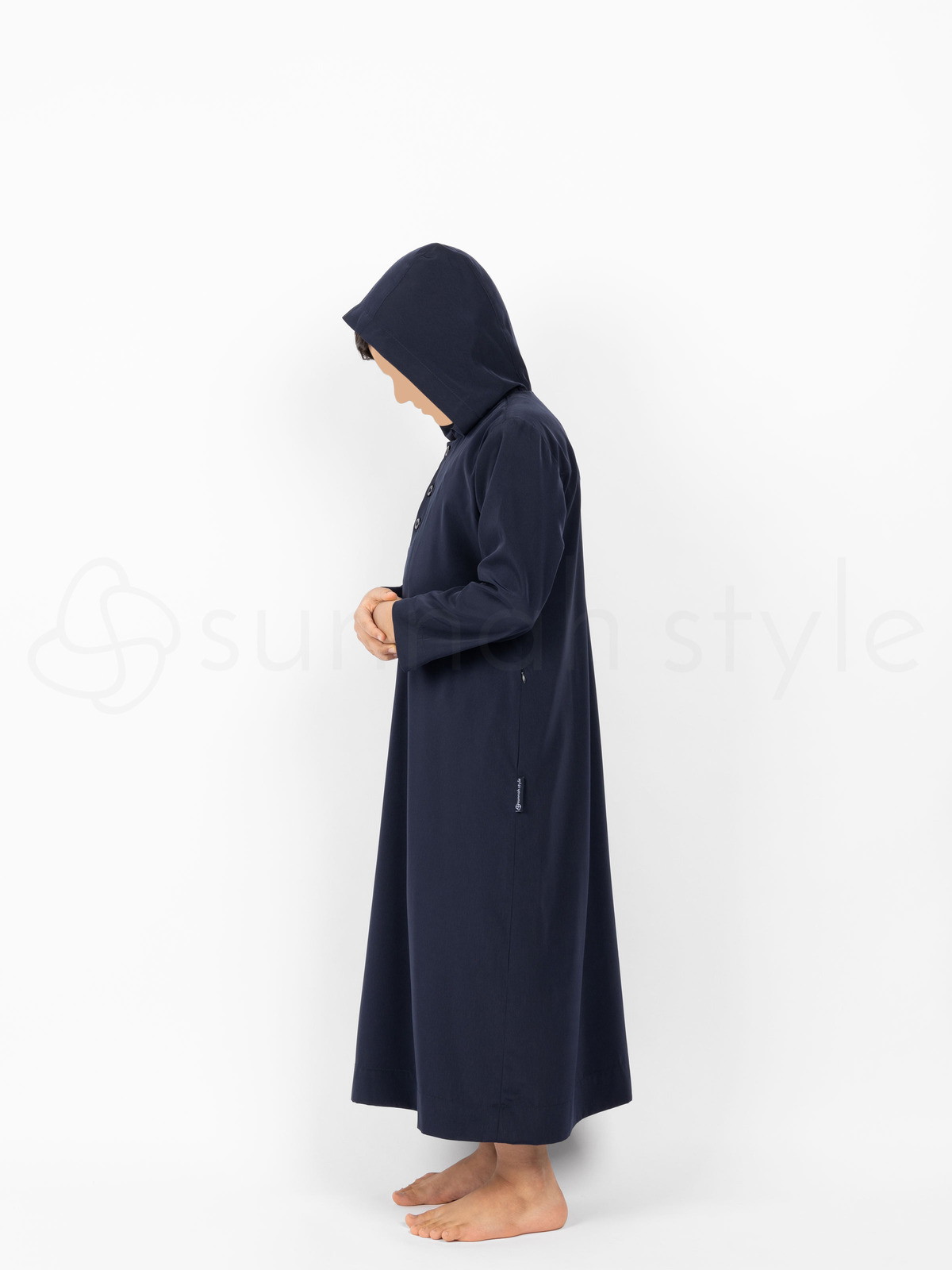 Boys Hooded Thobe - Child (Navy Blue)