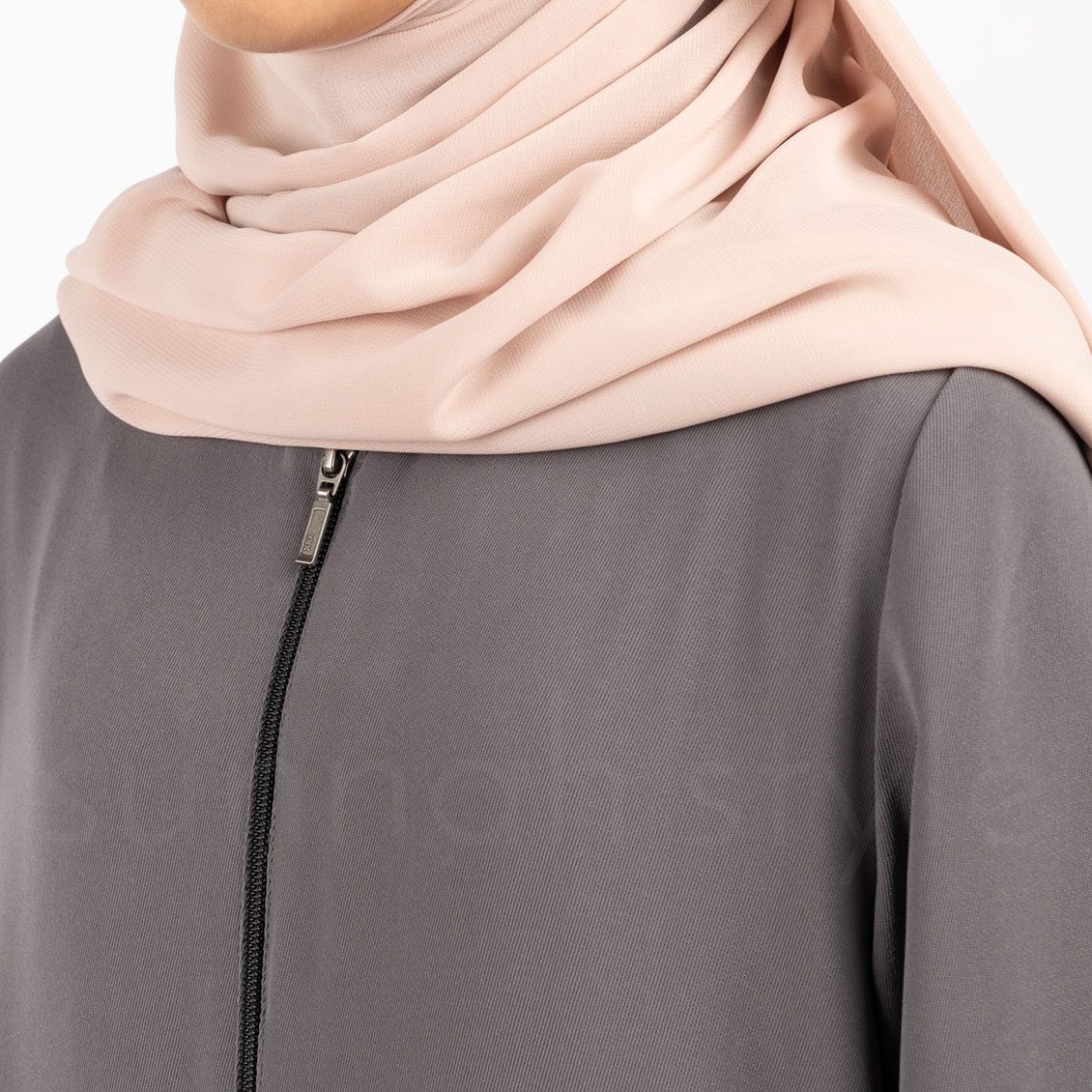 Essentials Full Zip Abaya - SLIM (Black)