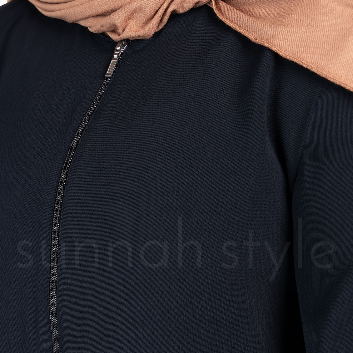 Essentials Full Zip Abaya - SLIM (Black)