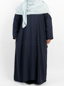 Plain navy hot sale blue abaya