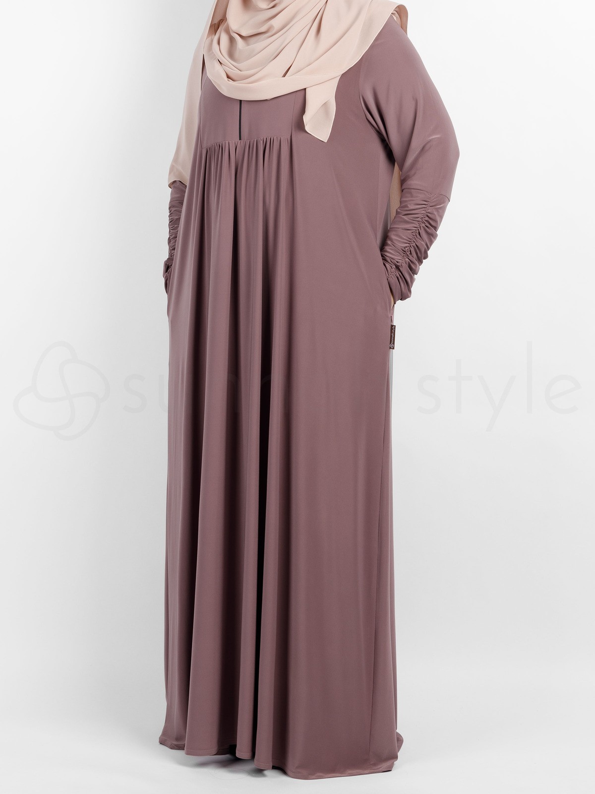 Sunnah Style - Flourish Jersey Abaya (Twilight Mauve)