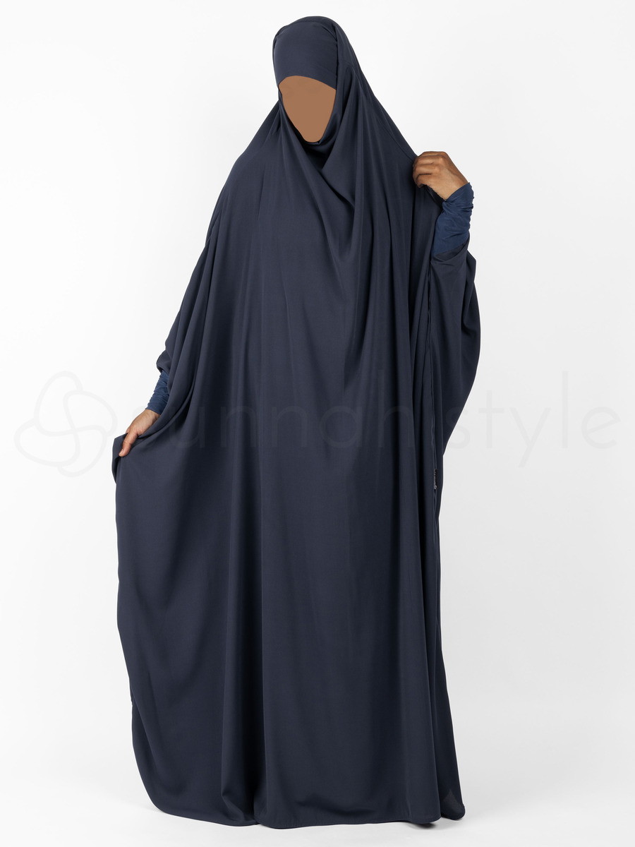 Plain Full Length Jilbab Navy Blue